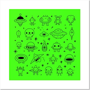 adorable aliens Posters and Art